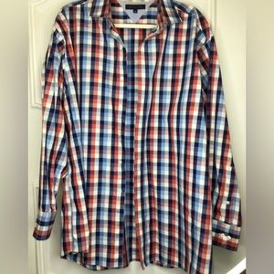 Tommy Hilfiger plaid button down shirt Size 18 34-35